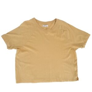 Madewell T-Shirt Yellow Cotton Large